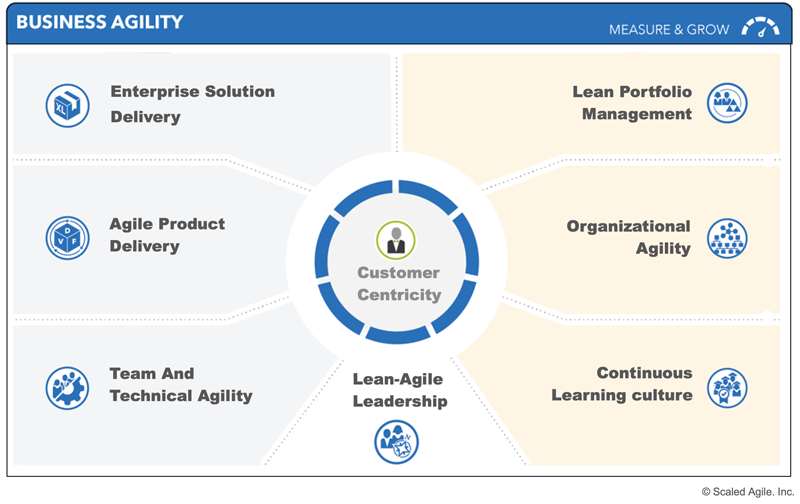 Figure 7. The seven core competencies of business agility